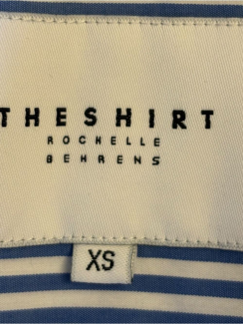 The Icon Shirt by Rochelle Behrens in Blue/White Striped Size XS - Picture 6 of 7